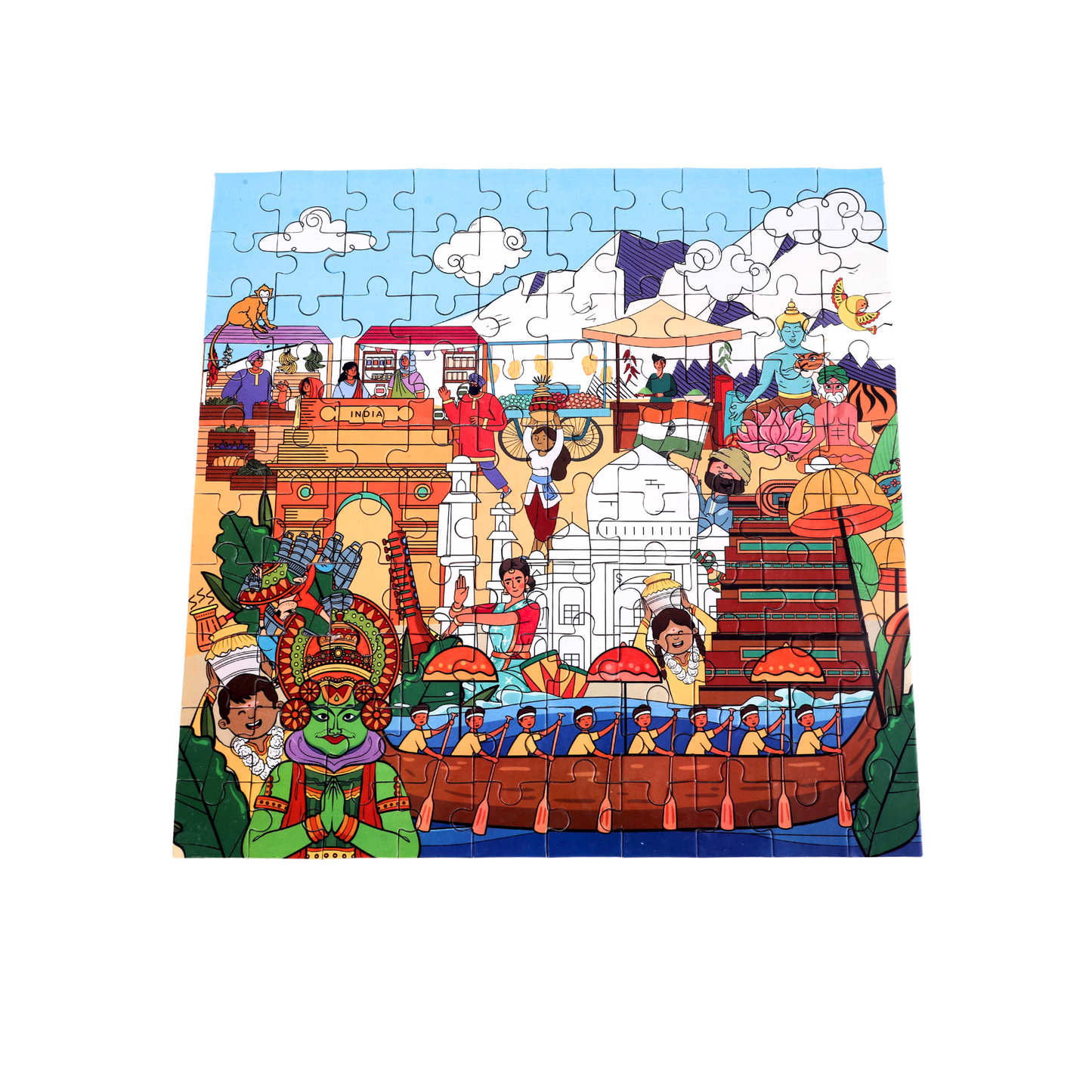 Mystic Bharat 100 Pieces Ages 5+ | Indian Culture Interactive Learning with App | Educational Gift