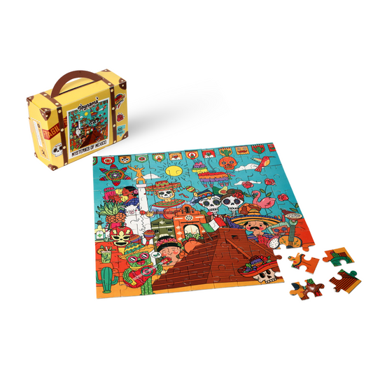 Mysteries of Mexico 100 Pieces Ages 5+ | Mexican Culture Interactive Learning with App | Educational Gift