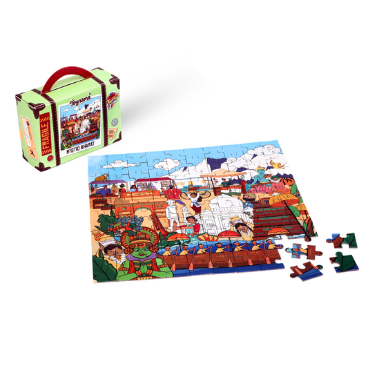 Mystic Bharat 100 Pieces Ages 5+ | Indian Culture Interactive Learning with App | Educational Gift