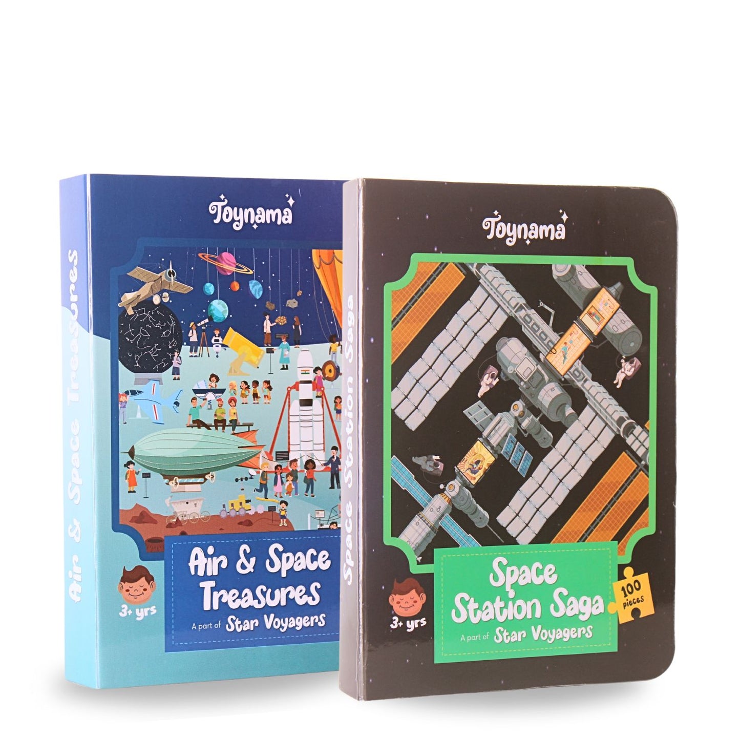 Air and Space Treasures and Space Station Saga 100 Pcs Set of 2 Jigsaw Puzzles Ages 3+