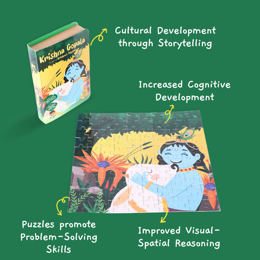 Krishna Gopala 100 Pcs Jigsaw Puzzles Ages 3+