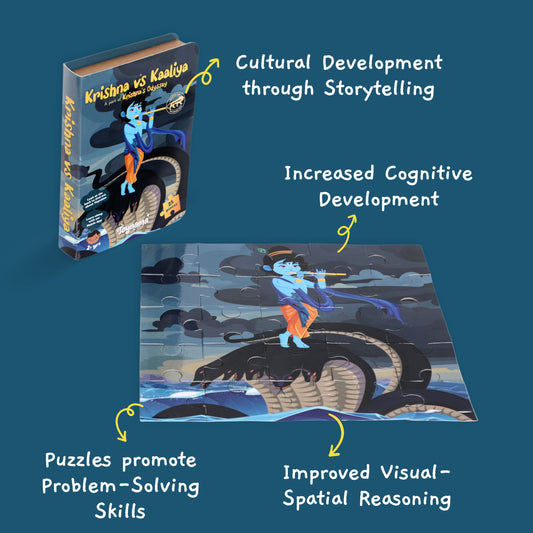 Krishna V Kaaliya 25 Pcs Jigsaw Puzzles Ages 2+