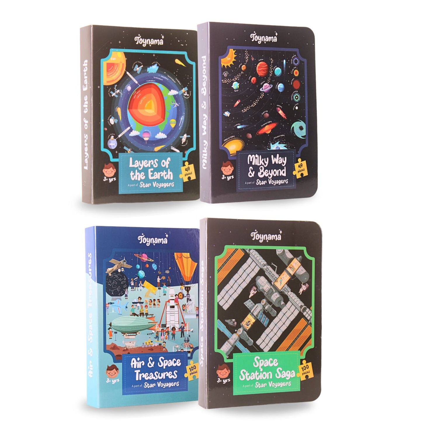 The Star Voyagers Omnibus 49 and 100 Pcs Set of 2 Each Jigsaw Puzzles Ages 3+