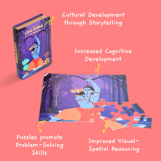 Ram and Hanuman 25 Pcs Set of 2 Jigsaw Puzzles Ages 2+