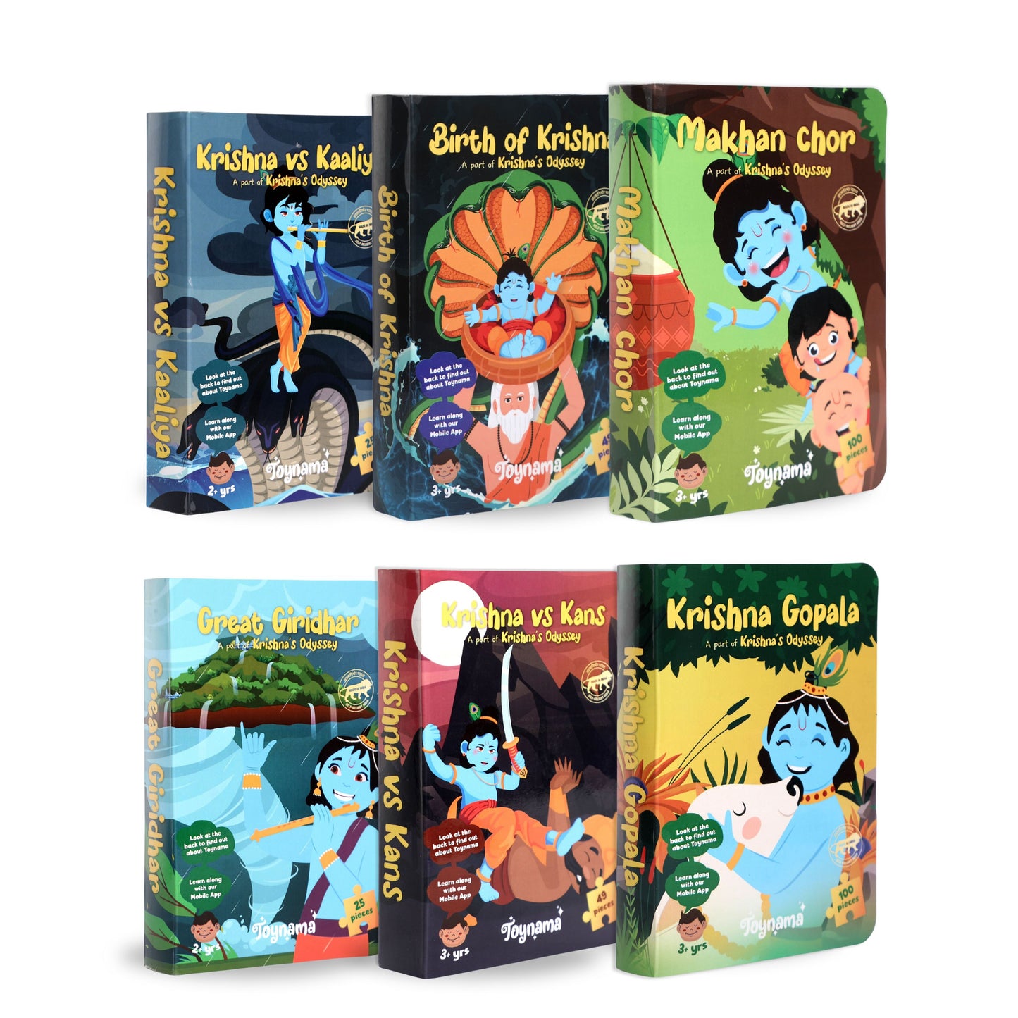 The Krishna Odyssey Omnibus 25, 49 and 100 Pcs Set of 2 Each Jigsaw Puzzles Ages 2+