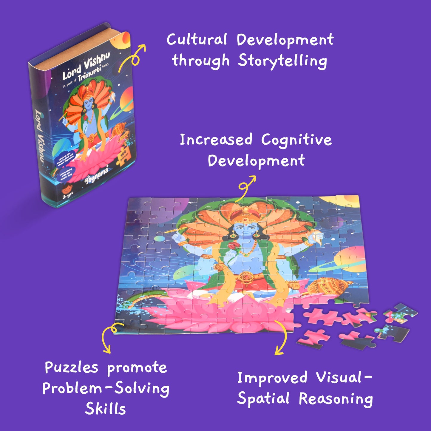 The Trimurti Tales Omnibus 25, 49 and 100 Pcs Set of 2 Each Jigsaw Puzzles Ages 2+