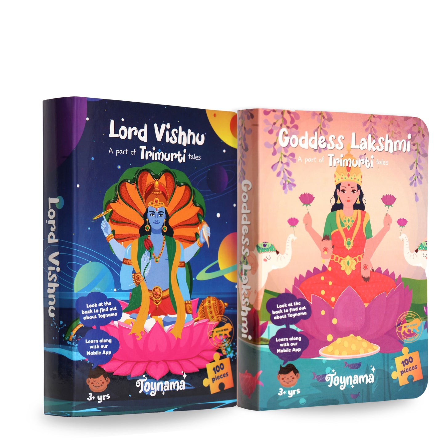 Vishnu and Lakshmi 100 Pcs X 2 Jigsaw Puzzles Ages 3+