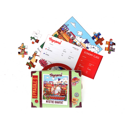 Around The World Omnibus 49 and 100 Pcs Set of 3 Each Jigsaw Puzzles Ages 4+