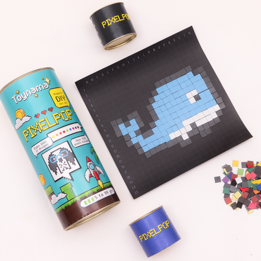 Toynama Pixel Pop Black Magnetic DIY Art Kit, 1100 Pixels, 30 Designs, Educational App, Gift for Kids & Adults
