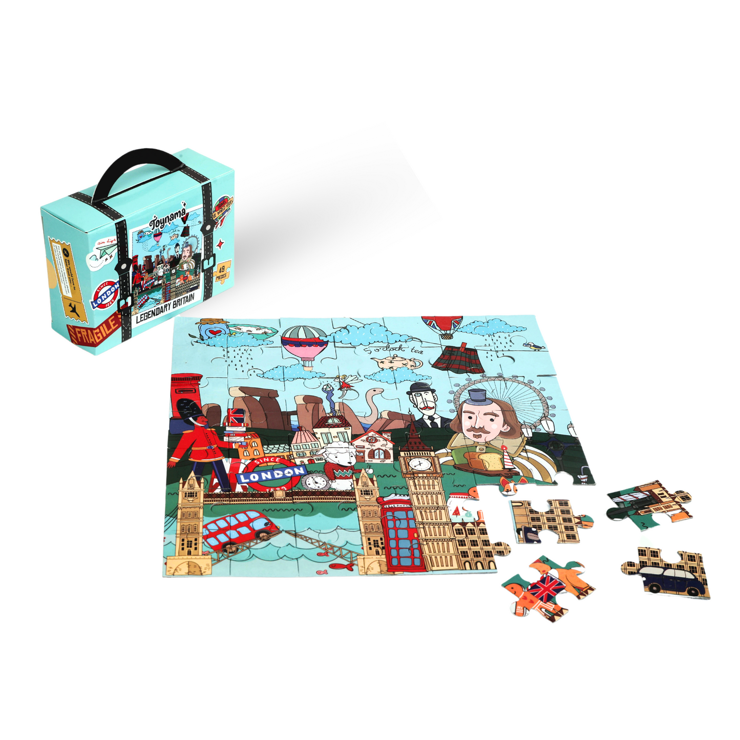 Around The World Omnibus 49 and 100 Pcs Set of 3 Each Jigsaw Puzzles Ages 4+