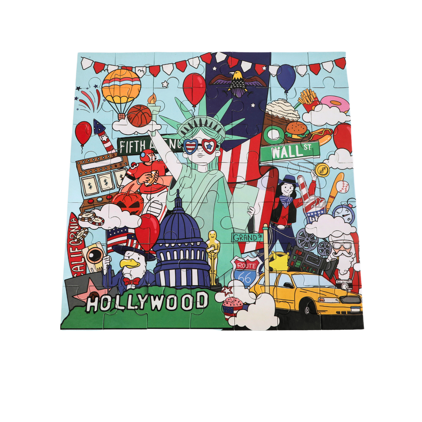 The American Dream 49 Pieces Ages 4+ | USA Culture Interactive Learning with App | Educational Gift
