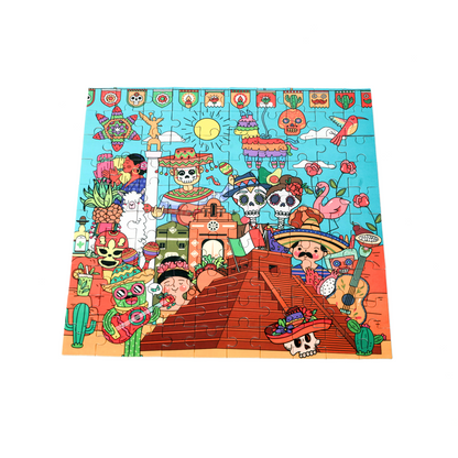 Mysteries of Mexico 100 Pieces Ages 5+ | Mexican Culture Interactive Learning with App | Educational Gift