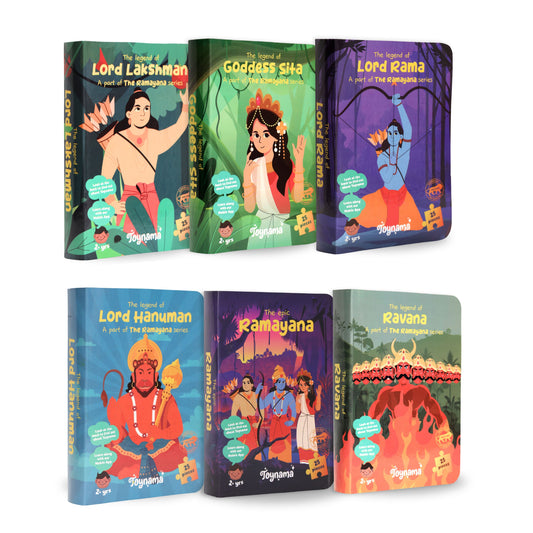 The Epic Ramayana Omnibus 25 Pcs Set of 6 Jigsaw Puzzles Ages 2+