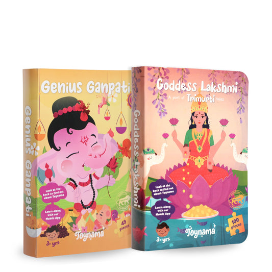 Ganesh and Lakshmi 49 and 100 Pcs Jigsaw Puzzles Ages 2+