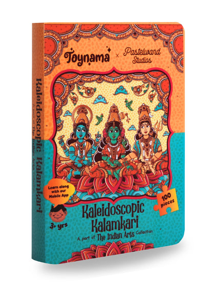 Kaleidoscopic Kalamkari 100 Pcs Jigsaw Puzzles Ages 3+