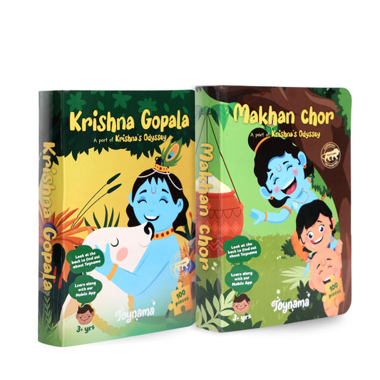 Krishna Gopala and Makhan Chor 100 Pcs X 2 Jigsaw Puzzles Ages 3+