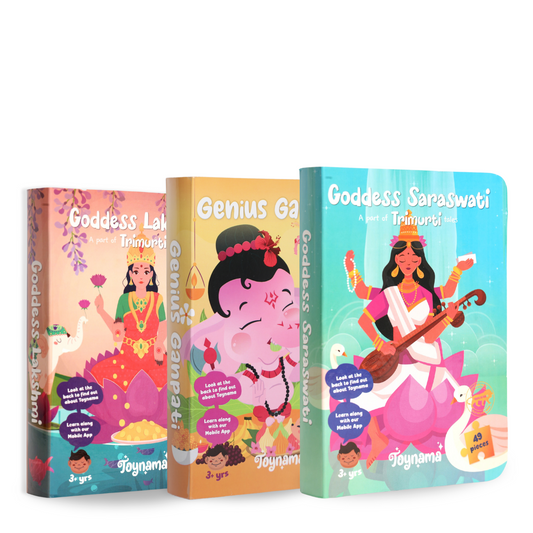 Saraswati, Ganesh and Lakshmi 49, 49 and 100 Pcs Jigsaw Puzzles Ages 2+