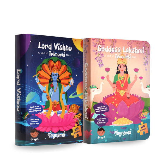 Vishnu and Lakshmi 100 Pcs X 2 Jigsaw Puzzles Ages 3+